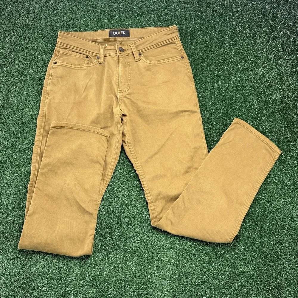 DU/ER Men's Relaxed Taper Fit Jeans Pants Size 30x32 Brown